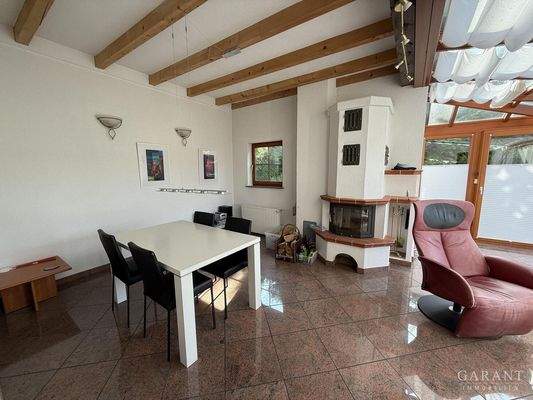 Essbereich im Wintergarten