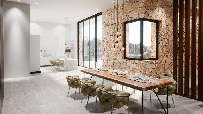 Neugebaute Designervilla mit Pool zum Verkauf in Sa Rapita, Mallorca