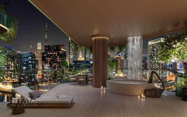 Terrace at night time