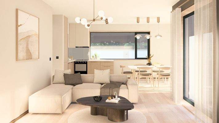 Küche und Wohnbereich