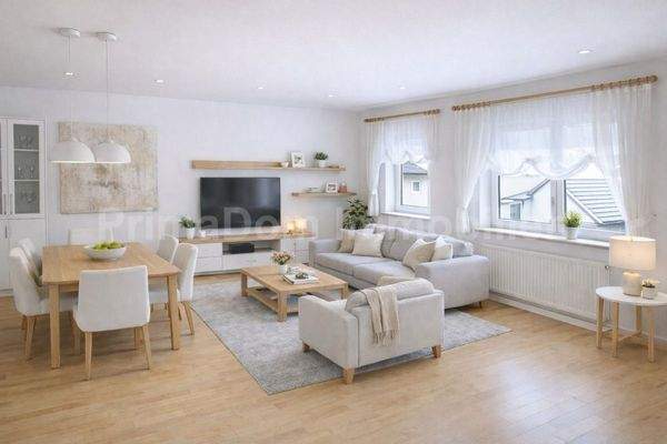 Wohnzimmer- unverbindliche Visualisierung, Möblier