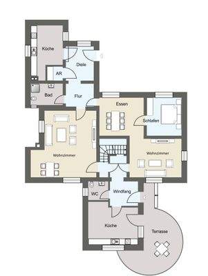 Erdgeschoss Haupthaus