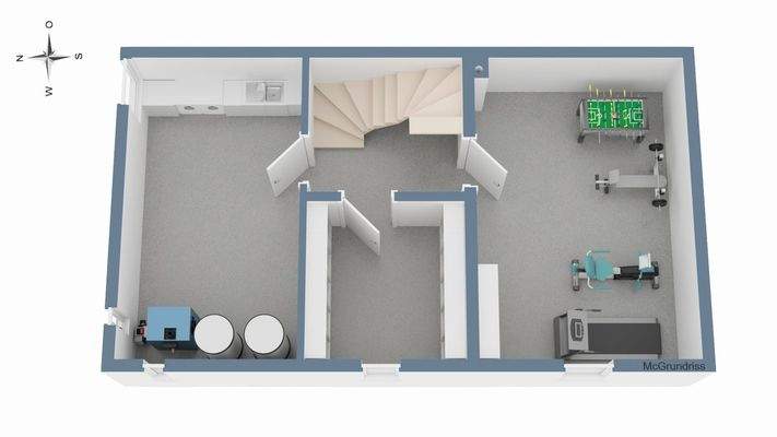 3D Grundriss des Kellers