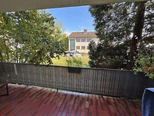 Der Balkon im Obergeschoss