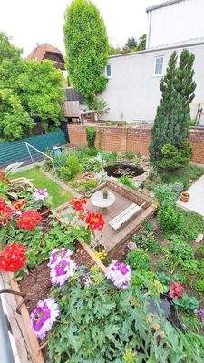 Wäscheplatz und Sitzmöglichkeit