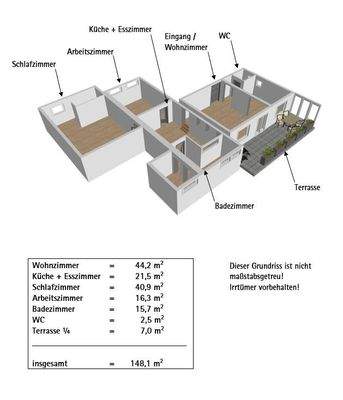 Grundriss und Wohnfläche