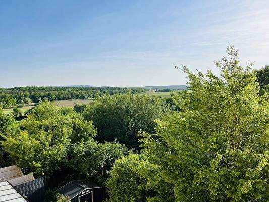 Ausblick vom Dachgeschoss nach Südwesten