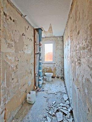 Etagenwohnung - Bad im Rohbau