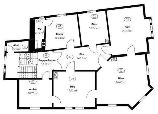 Grundriss 1. Obergeschoss