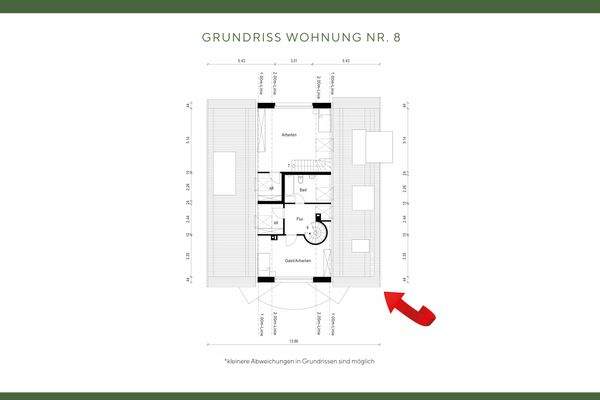 Grundriss Wohnung Nr. 8