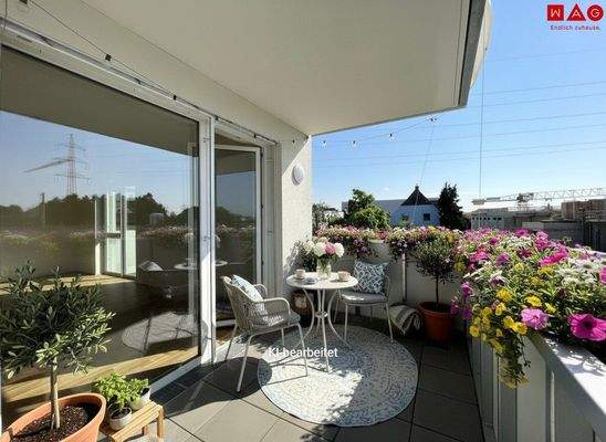 Möblierungsvorschlag Balkon KI generiert