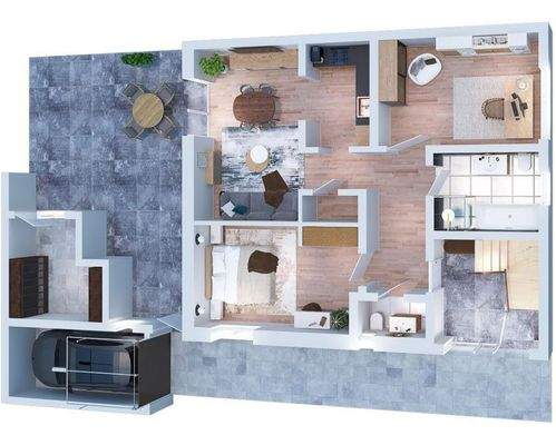 Grundriss EG mit Außenanlage