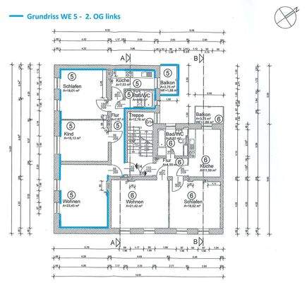 Grundriss WE 5 -  2. OG links