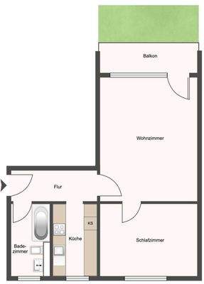 Steendammwisch 40, ETW, Whg. Nr. 3, 2 Zimmer, EG r