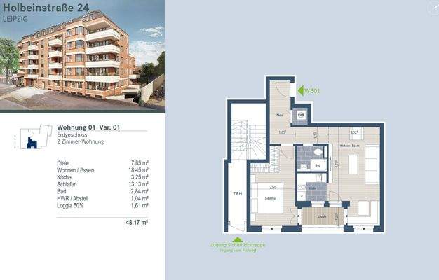 Grundriss WE01  Var. 01