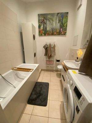 Wannenbad mit WM-Anbschluß