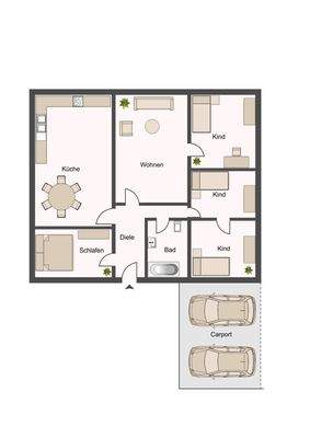 Grundriss Wohneinheit 3