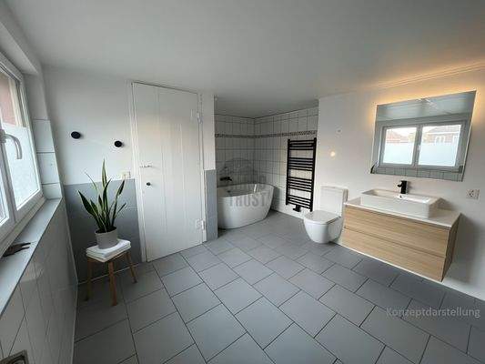Badezimmer Konzeptdarstellung