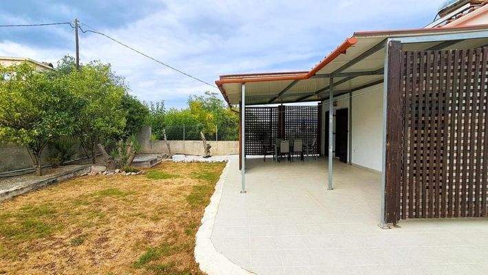 Kreta, Vamos: Einstöckige Villa mit zwei Schlafzimmern, Gemeinschaftspool und privatem Garten