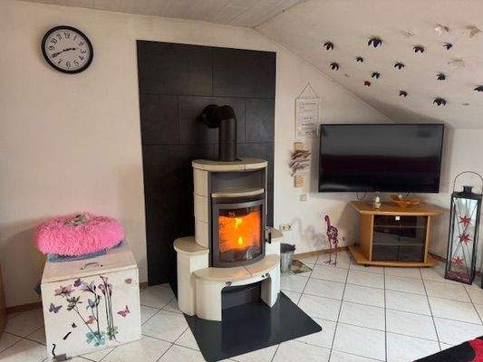 Kaminofen Wohnzimer.