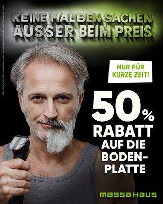 50% Rabatt auf die Bodenplatte