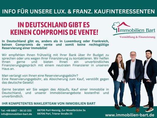 Information an unsere Kunden