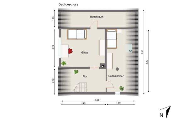 Grundriss Dachgeschoss