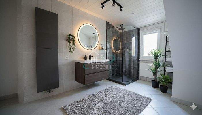 virtuell möbliertes Badezimmer