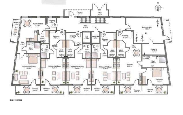 Grundriss Erdgeschosswohnungen