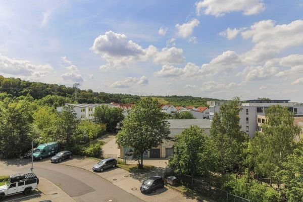 Blick vom Balkon