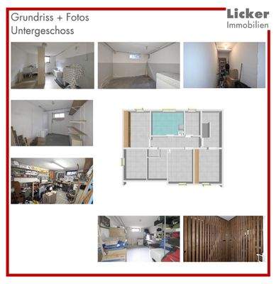 Grundriss + Fotos - Untergeschoss