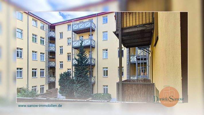 Balkonblick zum Innenhof