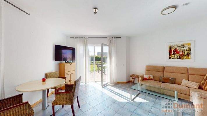 Wohnzimmer der 55 qm Einheit