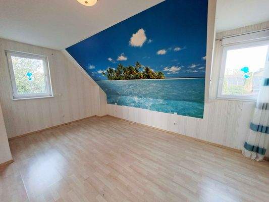 Blick in das Elternschlafzimmer