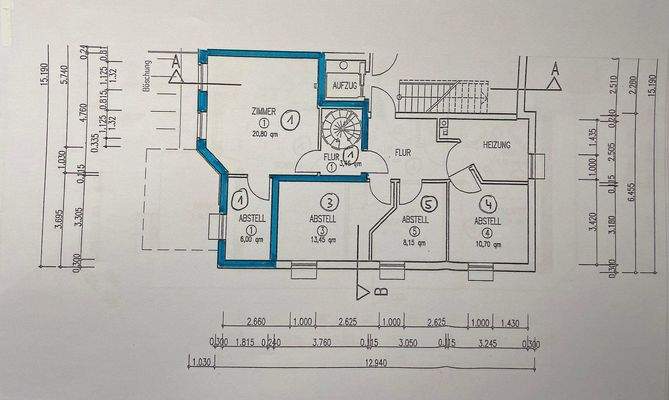 Grundriss Souterrain