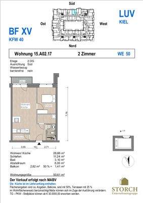Grundriss WE 50 Baufeld XV 