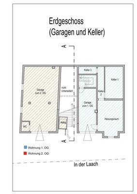 EG mit Wohnungseinteilung - markiert