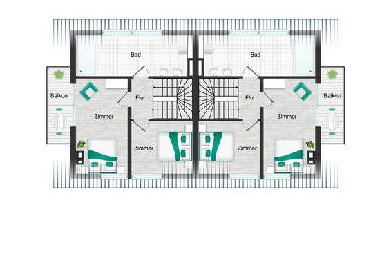Dachgeschoss- Grundriss