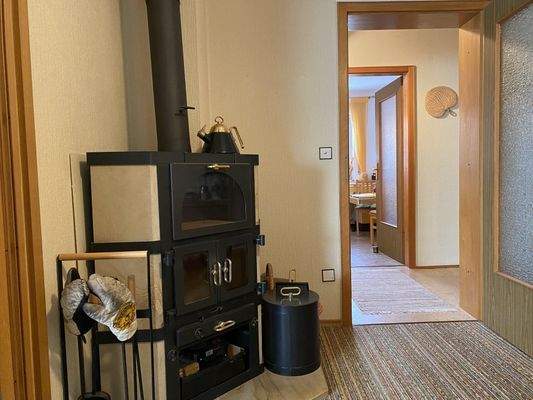 Ofen im Obergeschoss
