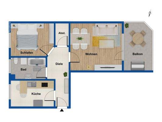 Grundriss haus 5 WE B4