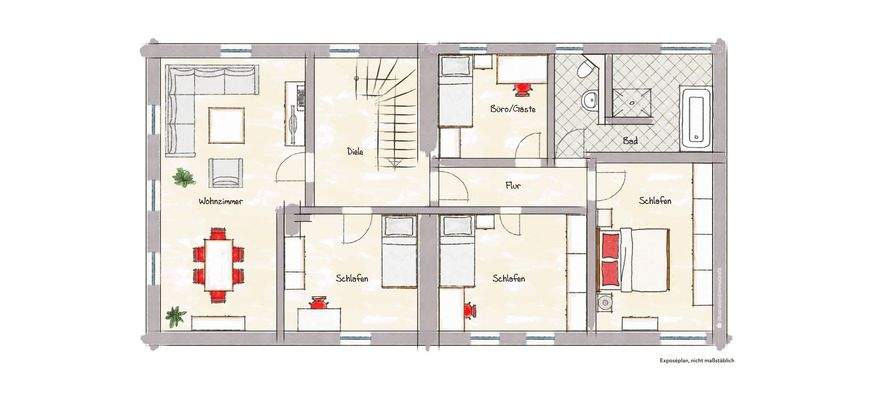 Wohnhaus (Obergeschoss)