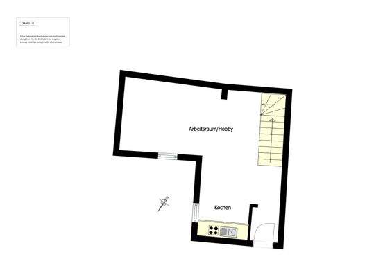 Remise floor plan of the upper floor