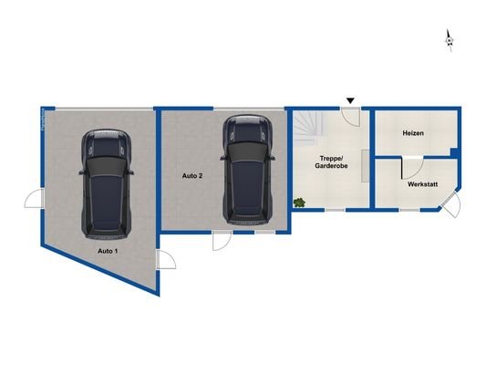 Grundriss Garagen - Heizkeller