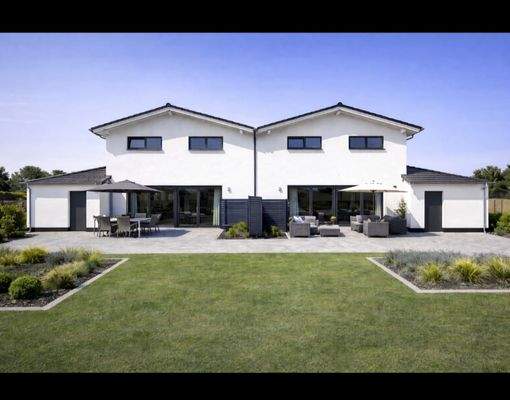 Musterhaus Gartensansicht