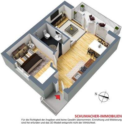 Grundriss zum Apartment