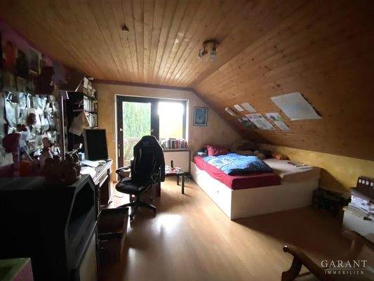 Blick in ein DG -Zimmer