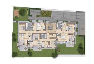 Außenanlagenplan mit den zugeordneten Gärten