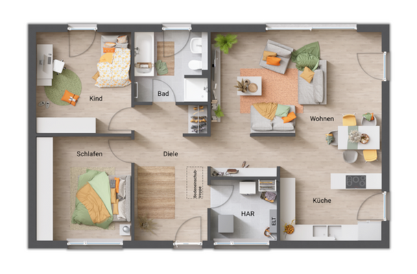 Bungalow 100 englischer Giebel