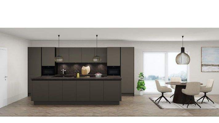 Offene Küche mit Essbereich