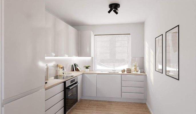 Die offene Wohnküche lädt zum gemeinsamen Kochen ein